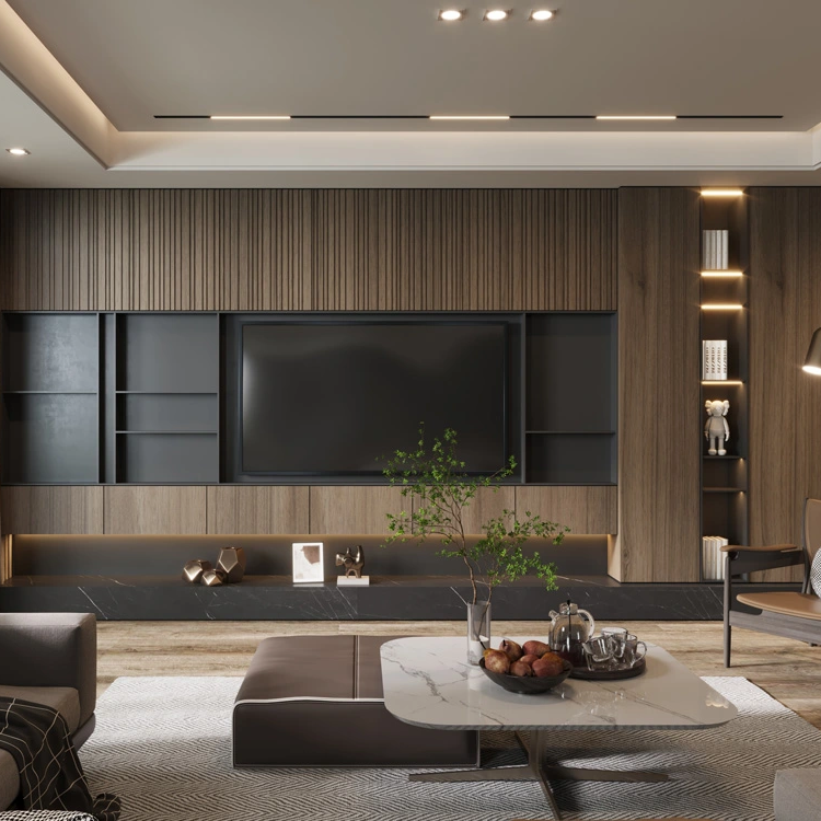 2600*800mm Bedroom No Chemical WPC Wall Panel